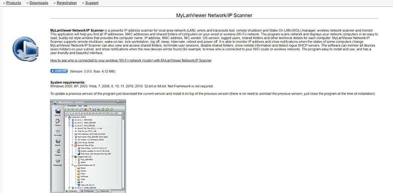 An image featuring MyLanViewer Network/IP Scanner
