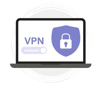 An image featuring a laptop that has secure VPN service on it concept