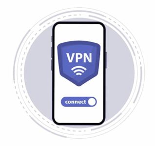 An image featuring a VPN connection on mobile phone concept