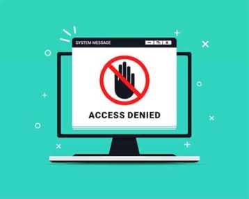 An image featuring access denied on PC concept