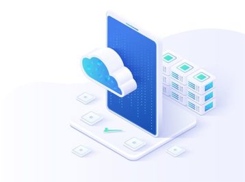 An image featuring cloud storage service concept