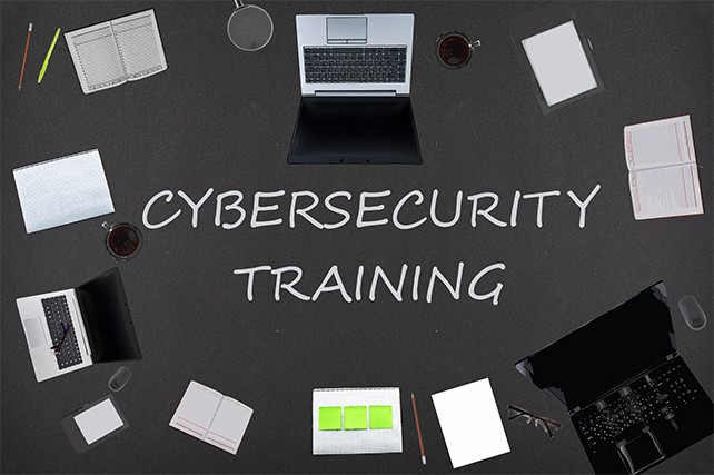 An image featuring cybersecurity training for a company concept