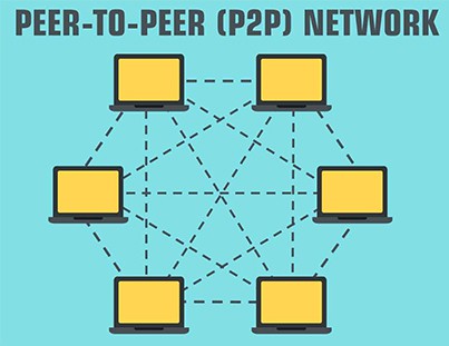An image featuring peer to peer architecture concept