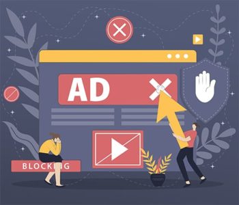 An image featuring multiple people blocking and stopping ads concept