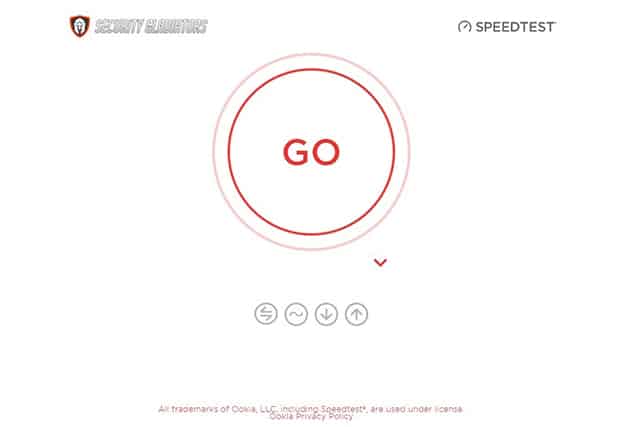 An image featuring SecurityGladiators speed test tool screenshot
