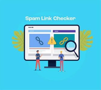 An image featuring spam link checker concept