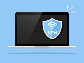 An image featuring a laptop that has VPN secure connection on it
