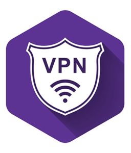 An image featuring VPN shield logo concept