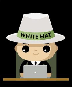 An image featuring white hat hacker concept