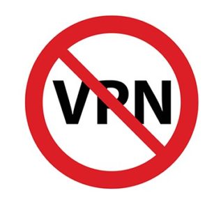 An image featuring blocked VPN concept