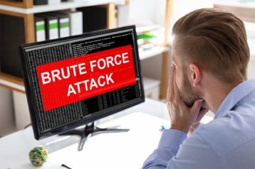 An image featuring a brute force attack concept