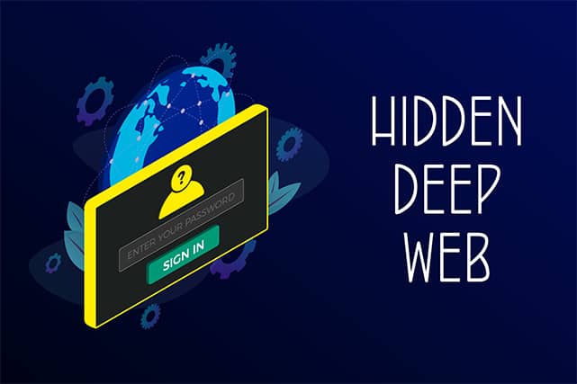 An image featuring hidden deep web concept