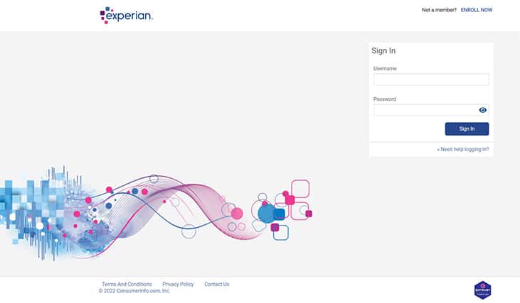 An image featuring Experian IdentityWorks website homepage
