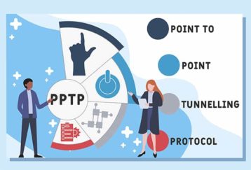 Nokta Tüneli Protokol Konseptini temsil eden PPTP'yi içeren bir görüntü