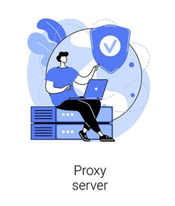 An image featuring a proxy server concept