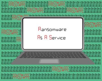 An image featuring ransomware as a service RaaS concept