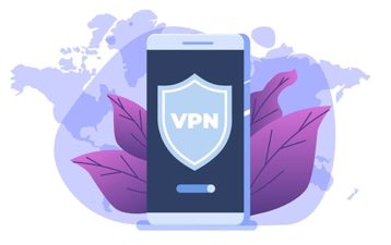 An image featuring secure VPN connection on mobile phone concept