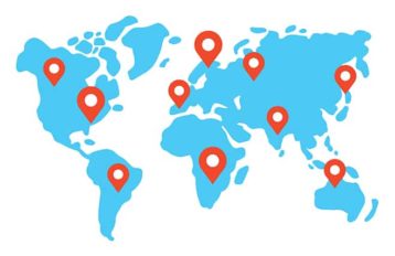 An image featuring multiple locations representing VPN locations concept