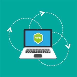 An image featuring VPN opened on laptop concept