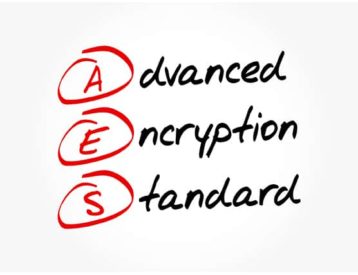 An image featuring advanced encryption standard AES text