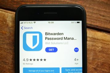 An image featuring Bitwarden password manager on phone