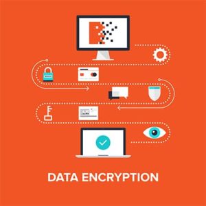 An image featuring data encryption concept