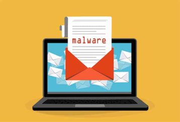 An image featuring email malware concept