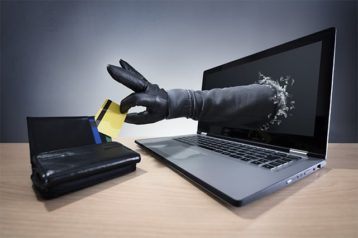An image featuring financial identity theft with credit card concept