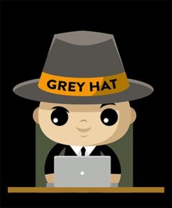 An image featuring grey hat hacker concept