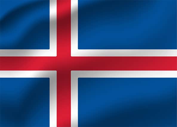An image featuring the Iceland flag