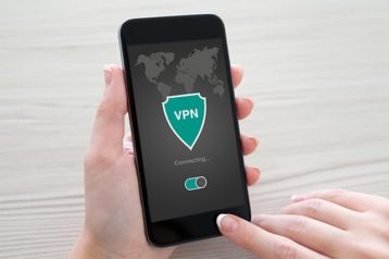 An image featuring a person being connected to a secure VPN connection concept