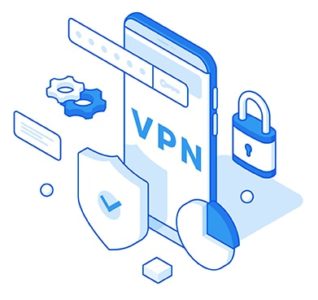An image featuring secure VPN concept
