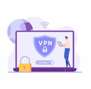 An image featuring VPN connecting concept