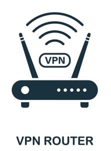 Изображение с маршрутизатором с концепцией VPN -соединения на нем