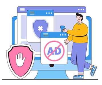An image featuring ad blocking software concept