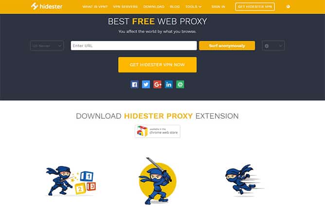 An image featuring Hidester website