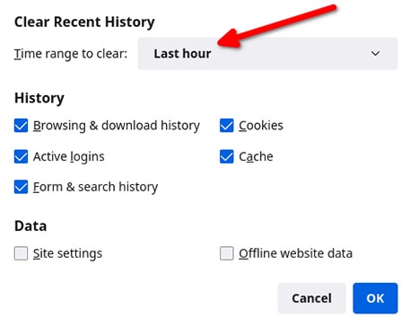 An image featuring how to clear browser history on Firefox on a personal computer step5