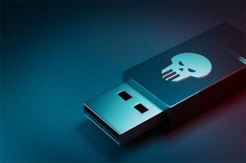 An image featuring an infected USB concept