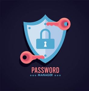 An image featuring a password manager concept