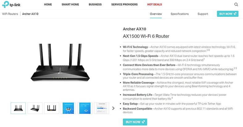 An image featuring TP-Link Archer AX10