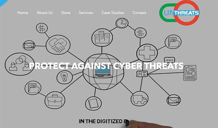 an image with UnThreat homepage 