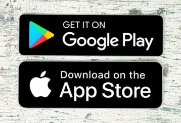 an image with Google Play and Apple Play store 