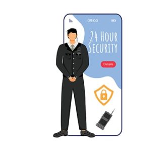 an image with mobile app with bouncer guard flat