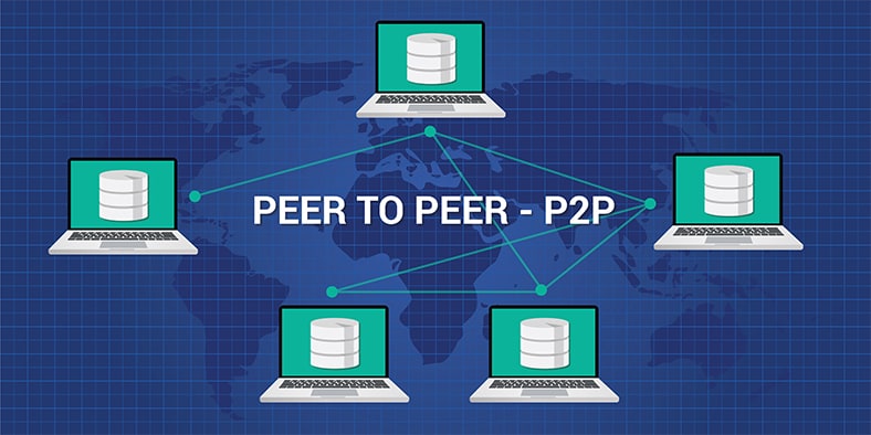 an image with peer to peer concept