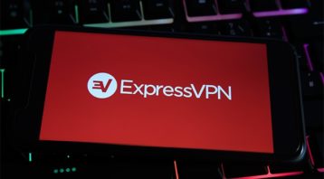 an image with express VPN application opened on smarphone