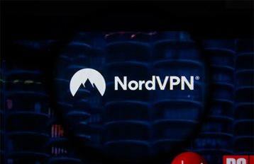 an image with Nord VPN logo on screen