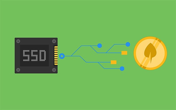 an image with SSD drive vector illustration 