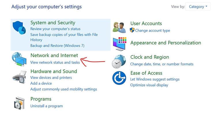 An image featuring how to change a DNS server on Windows step2