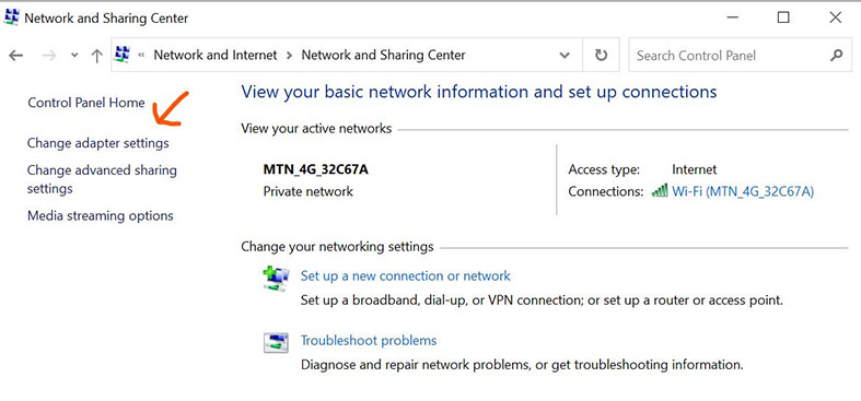An image featuring how to change a DNS server on Windows step4