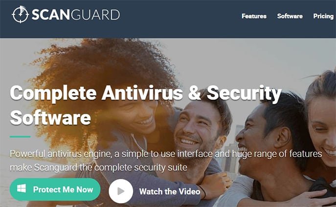 an image with Scan Guard home page 